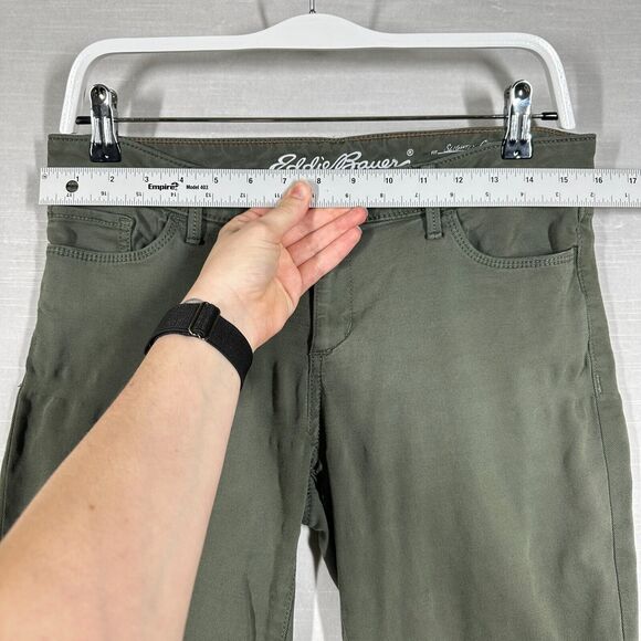 Eddie Bauer Jeans Womens Green 4 Slightly Curvy Skinny Ankle Denim - Picture 7 of 12